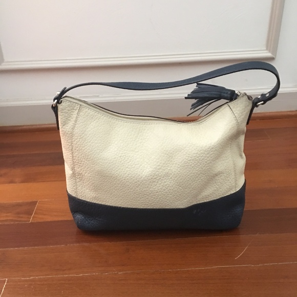 leather kate spade purse - cream and navy - Picture 5 of 8